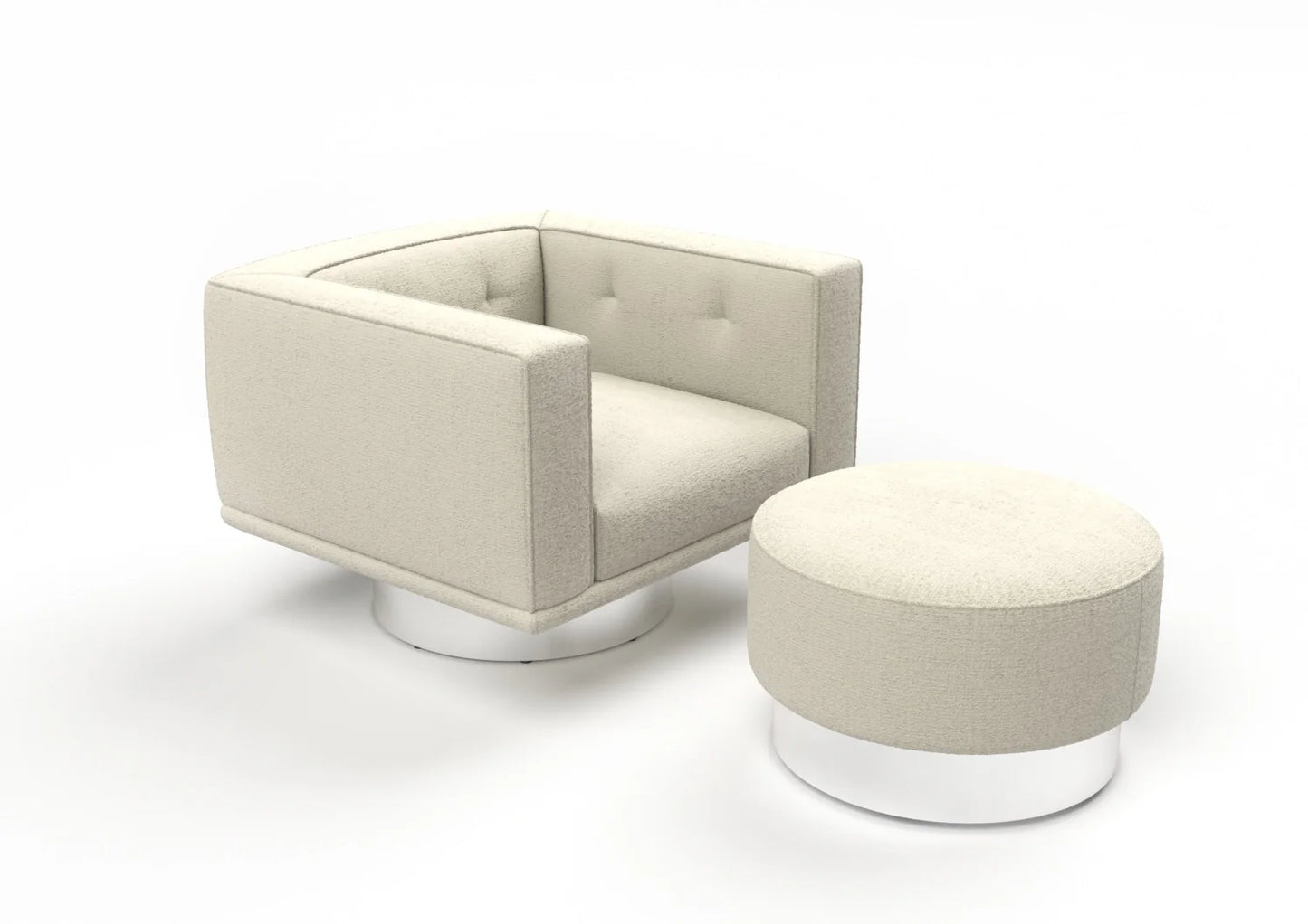 Cressida Ergonomic Cow Leather Armchair Set