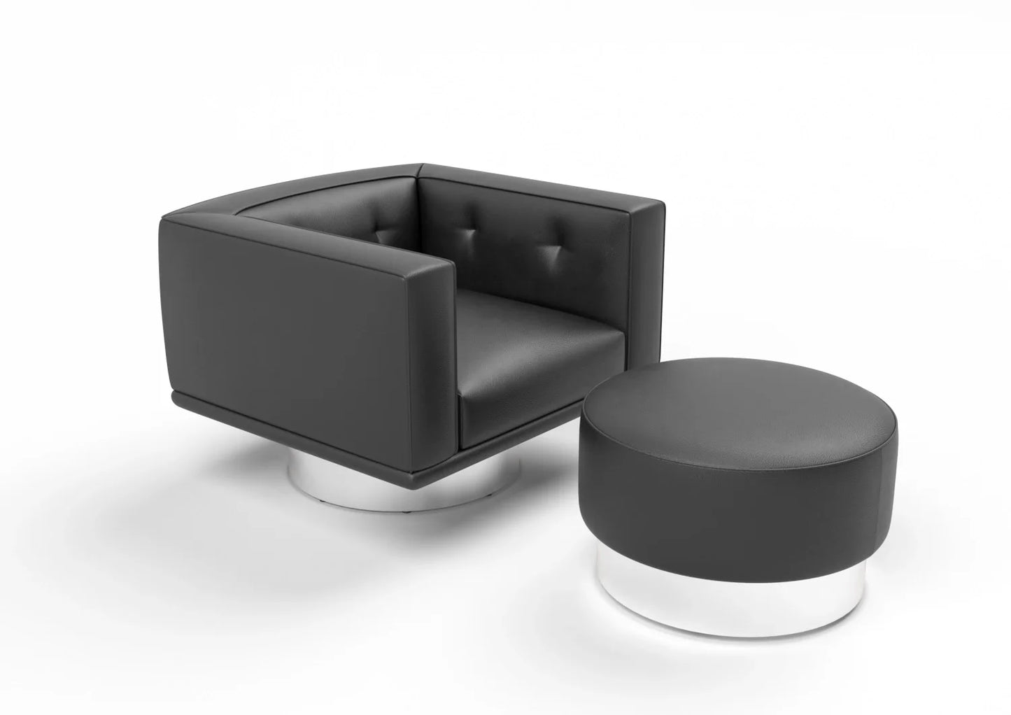 Marco Ergonomic Cow Leather Armchair Set