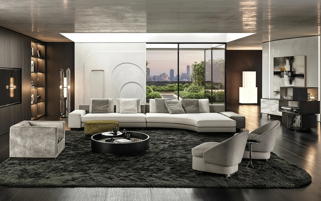 Tace 4-Seater Fabric Modular Sofa with Chaise