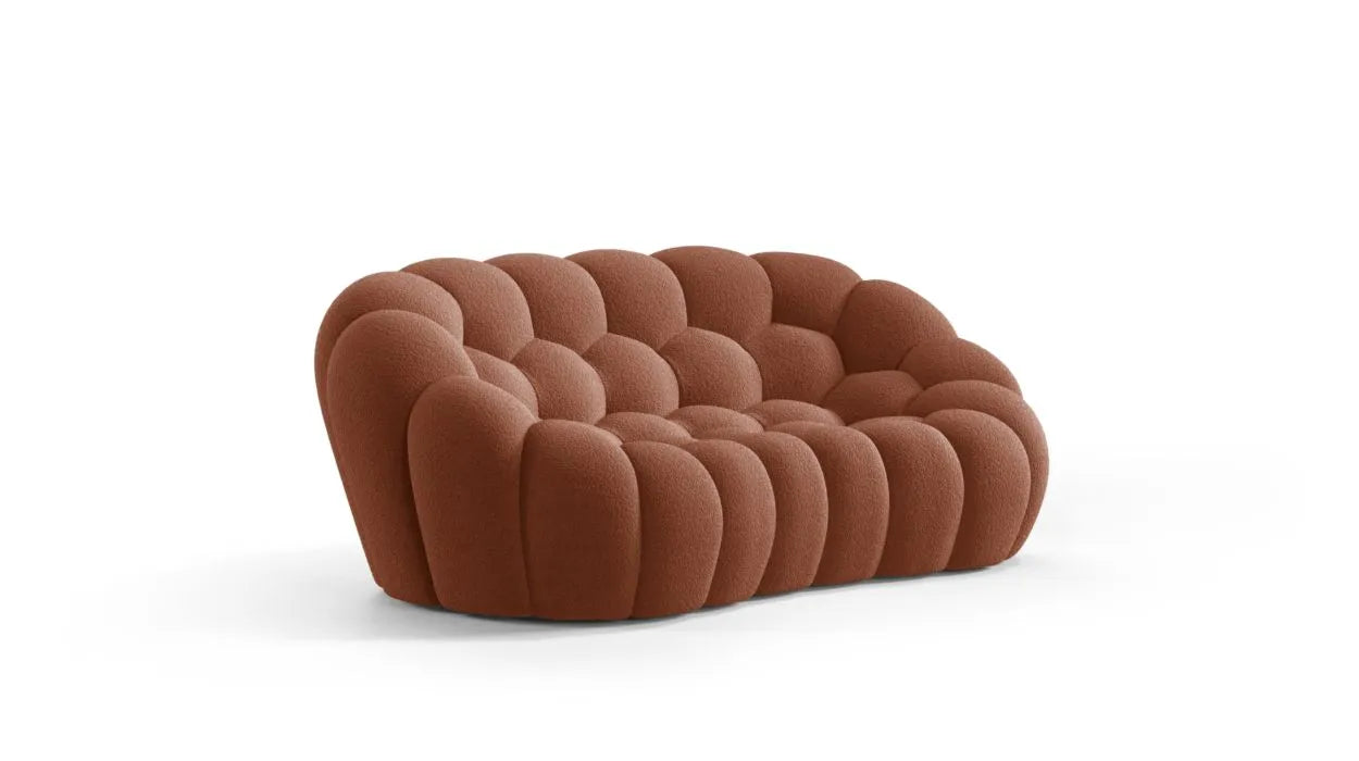 Dean 3-Seater Fabric Pouffe Sofa