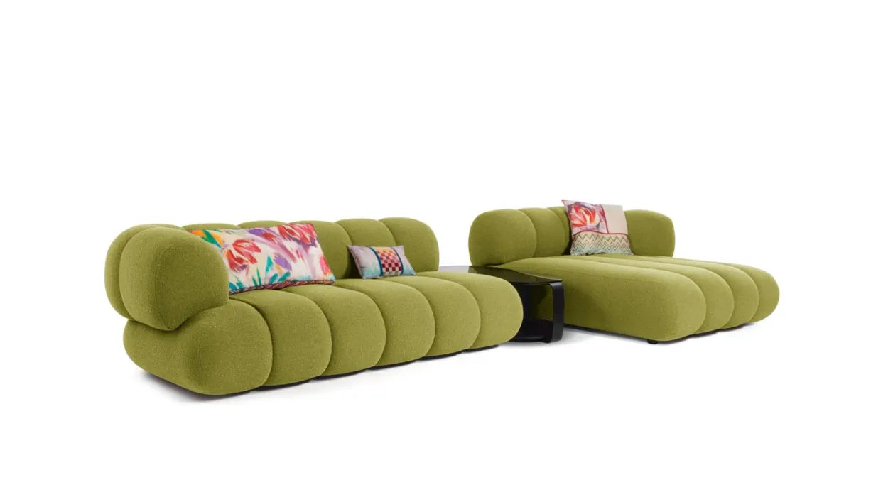 Osiris 3-Seater Fabric Modular Sofa with Right Chaise