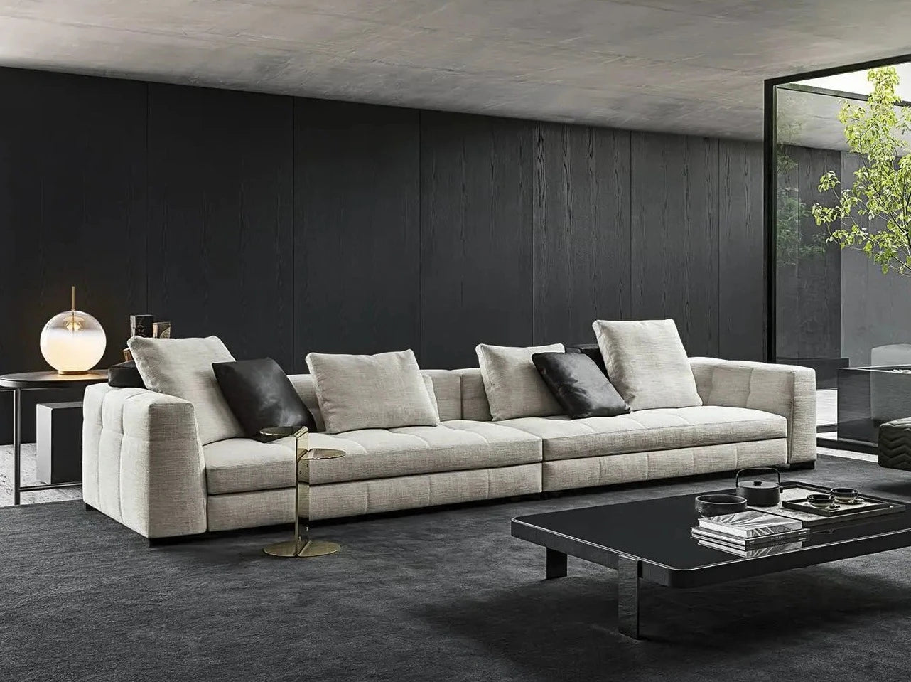 Farid 2-Seater Fabric Upholstered Sofa