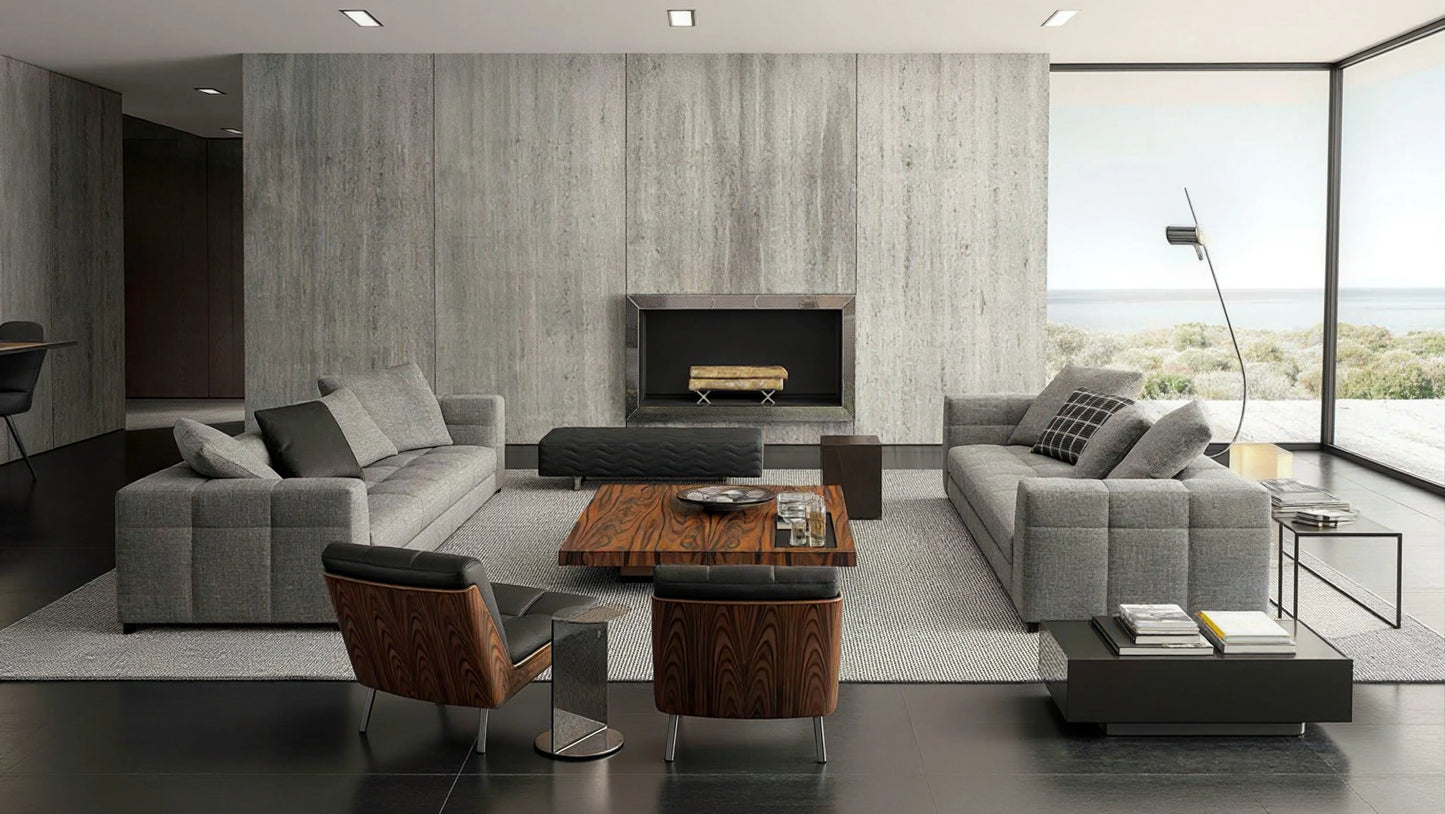 Glen 3-Seater Fabric Sofa with Left Chaise