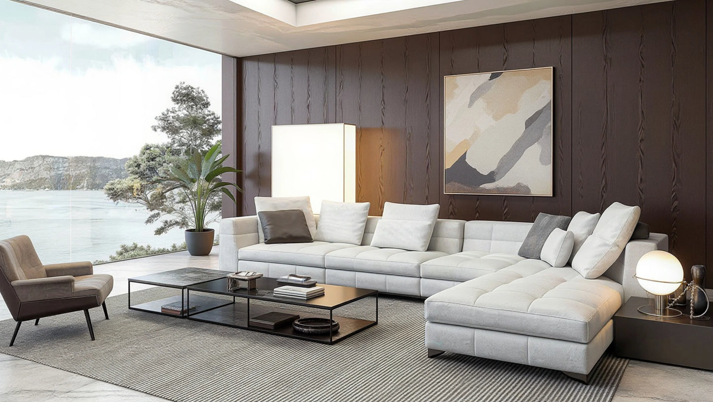 Fynn 4-Seater Fabric Sofa with Chaise