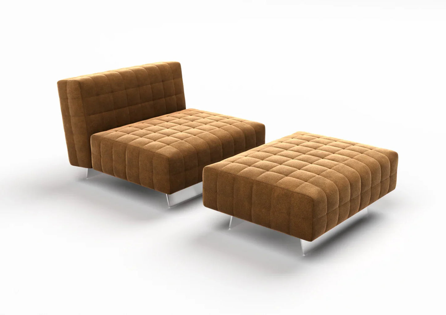 Alaric Fabric Armchair & Ottoman Set