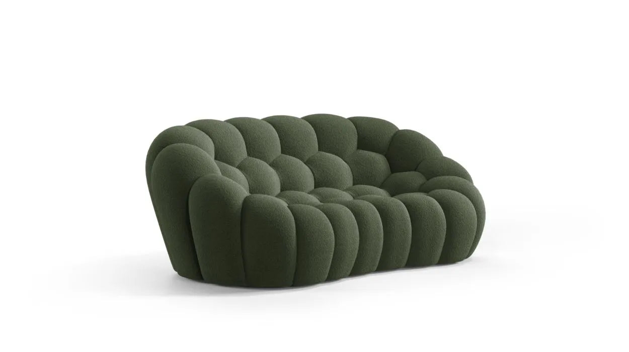 Dean 3-Seater Fabric Pouffe Sofa