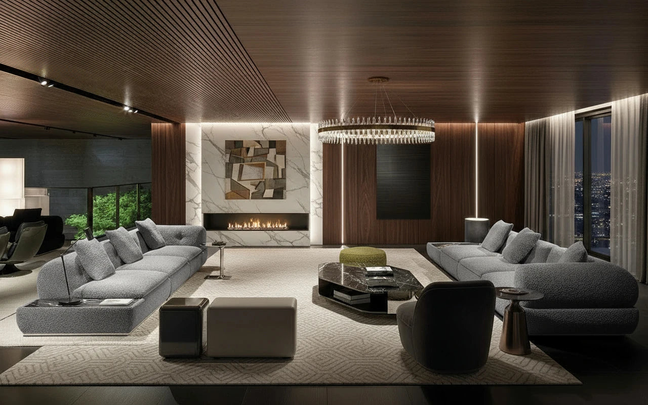Xael 6-Seater Fabric Sofa