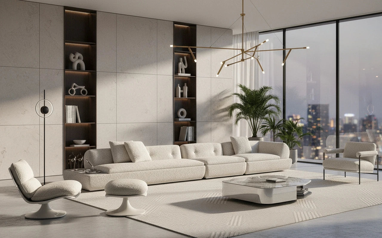 Xael 6-Seater Fabric Sofa