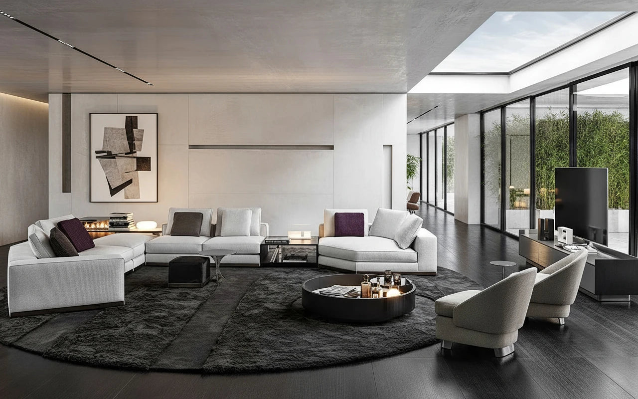 Yagil 7-Seater Fabric Modular Sofa with Chaise