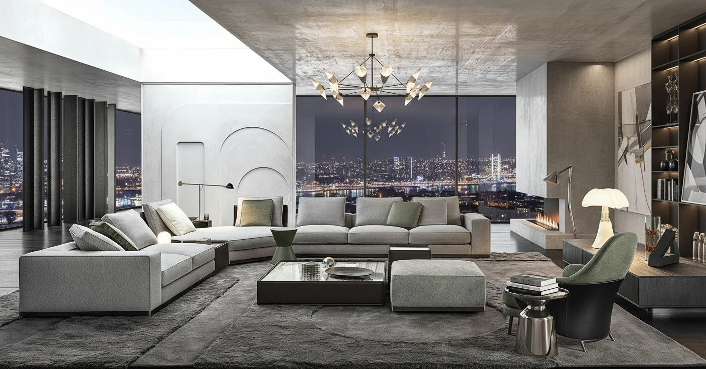 Yagil 7-Seater Fabric Modular Sofa with Chaise