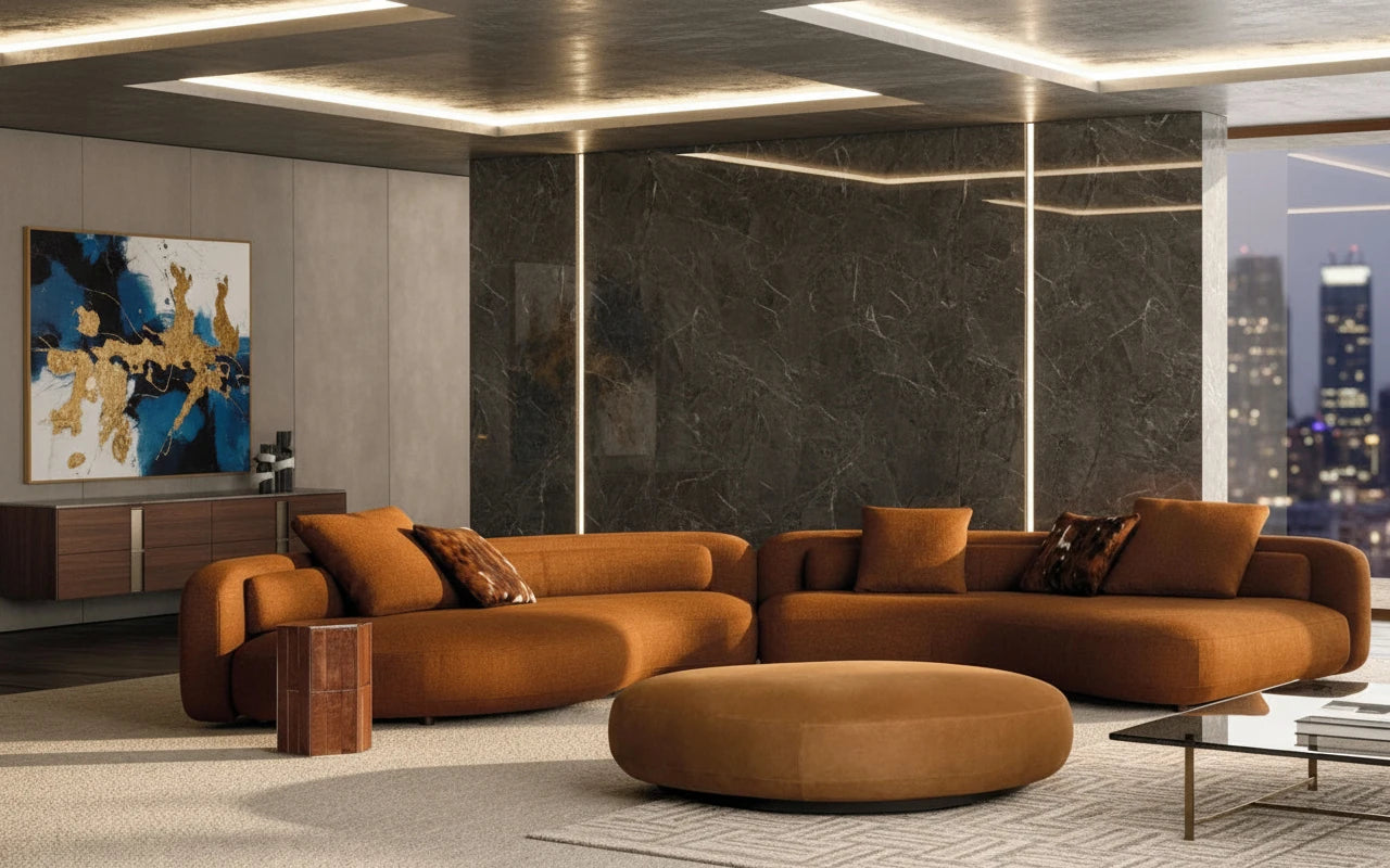 Zach 5-Seater Fabric Modular Sofa