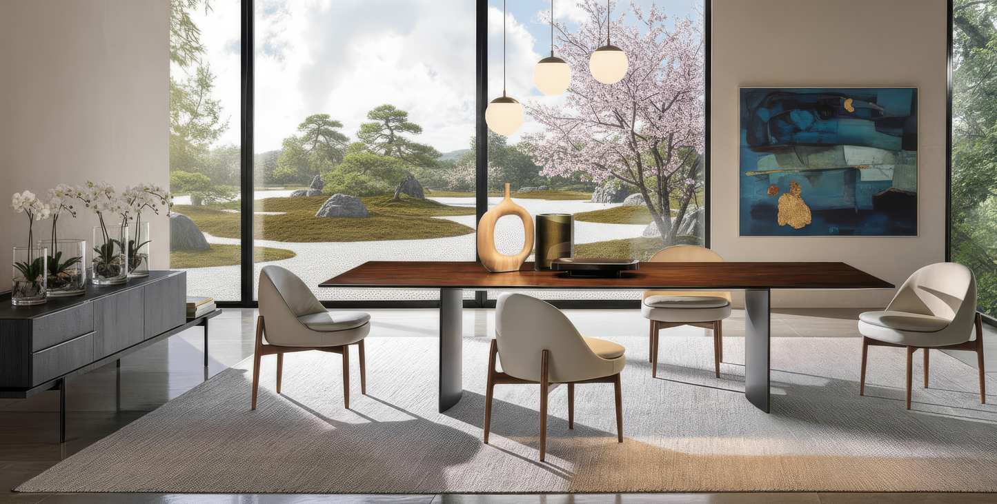 Bismuth 10-Seater Wooden Dining Table