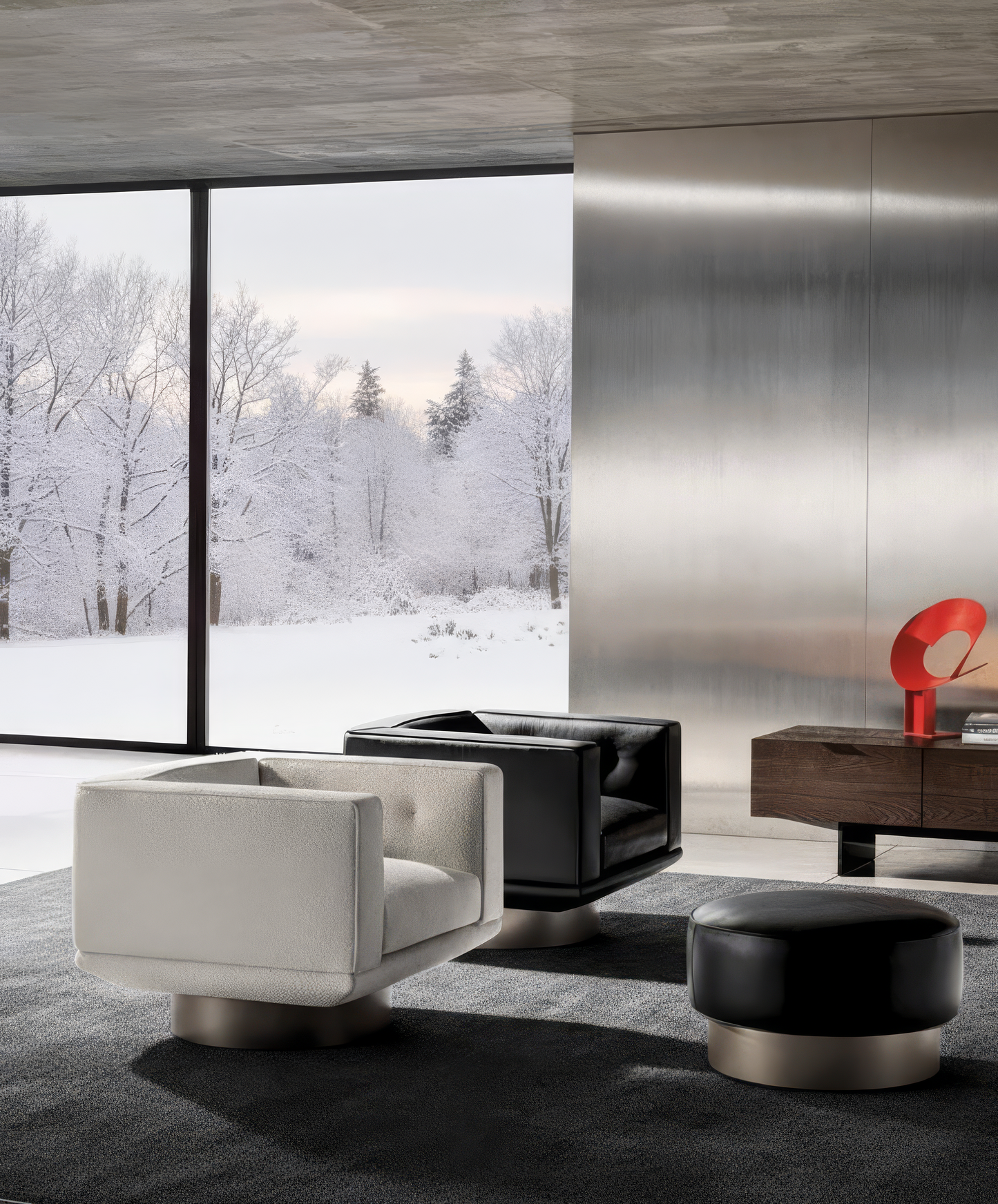 Marco Ergonomic Cow Leather Armchair Set