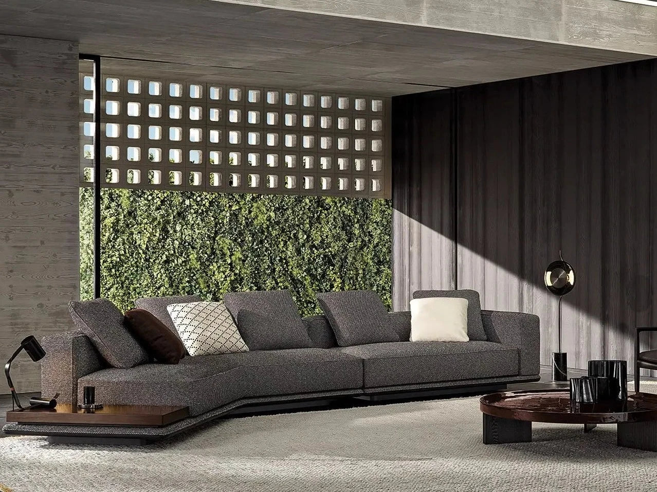 Denver 5-Seater Fabric Sofa with Center Table