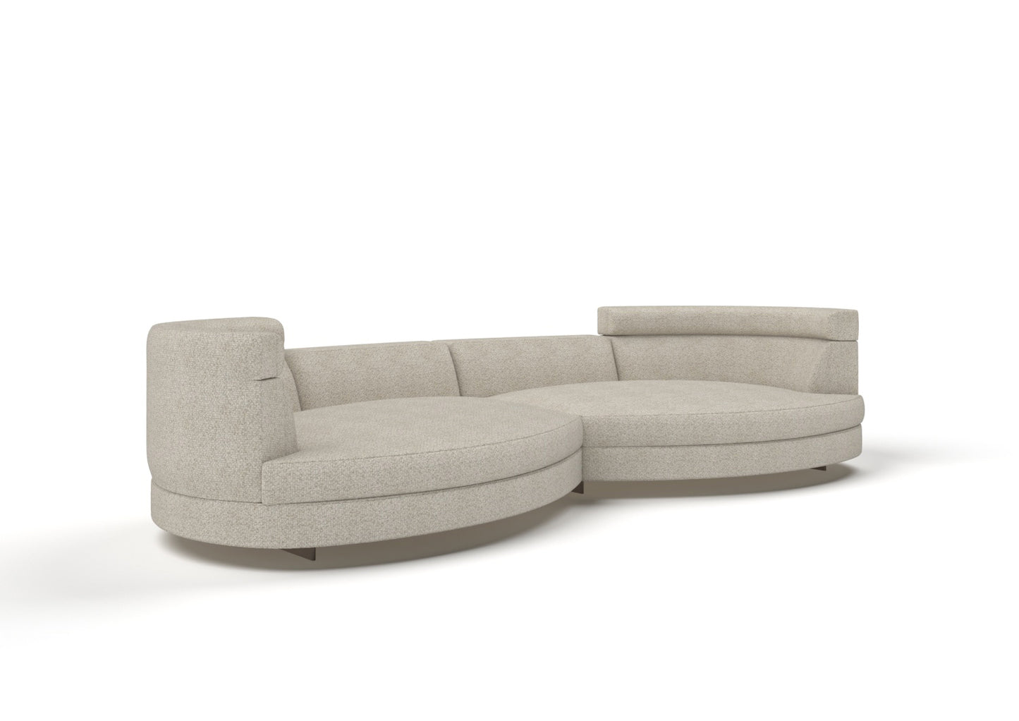 Cooper 4-Seater Fabric Rounded Corner Sofa