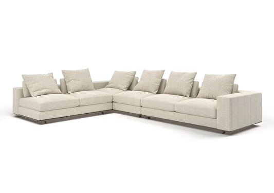 Kai 5-Seater Fabric L-Shaped Sofa