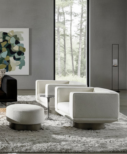 Cressida Ergonomic Cow Leather Armchair Set