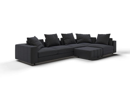 Theo 4-Seater Fabric Sofa with Ottoman Set