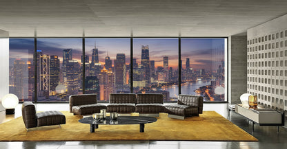 Utrecci Leather Armchair & Ottoman Set