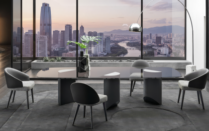 Bogard 10-Seater Glass Dining Table