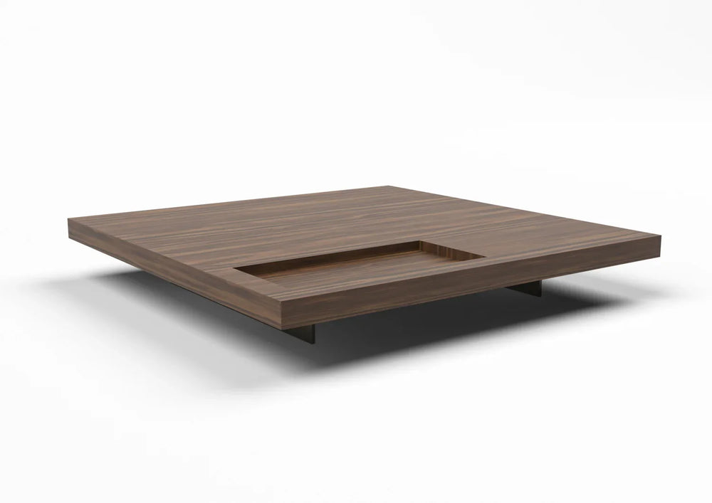 Atlas Wooden Top Square Brown Coffee Table