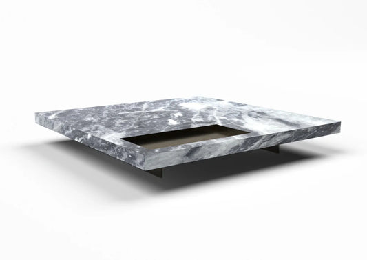 Alex Marble Top Square Gray Coffee Table