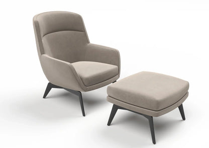 Ophelia Leather Armchair & Footstool Set