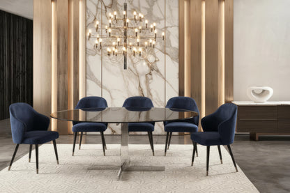 Bedross 8-Seater Glass Top Dining Table