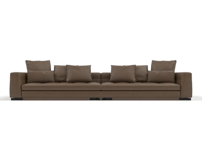 Travis 4-Seater Leather Upholstered Sofa