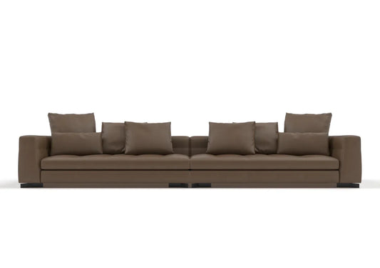 Travis 4-Seater Leather Upholstered Sofa