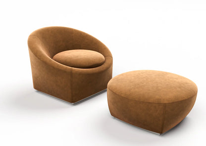 Calista Fabric Armchair & Ottoman Set