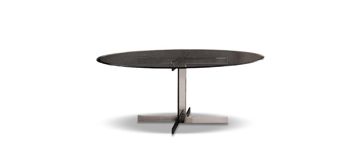 Bedross 8-Seater Glass Top Dining Table