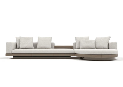 Uriel 4-Seater Fabric Chaise Lounge Sofa