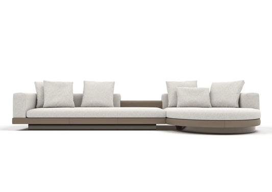 Uriel 4-Seater Fabric Chaise Lounge Sofa