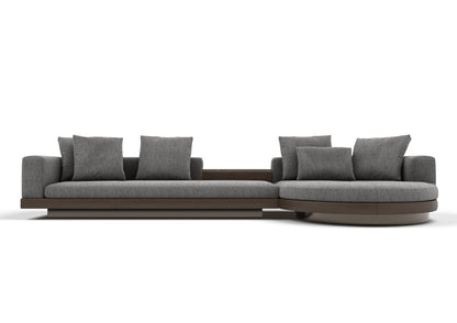 Uriel 4-Seater Fabric Chaise Lounge Sofa