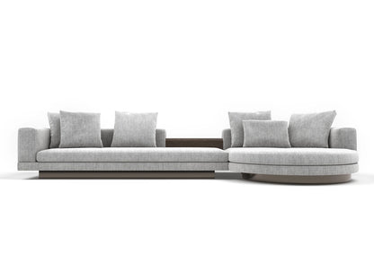 Uriel 4-Seater Fabric Chaise Lounge Sofa
