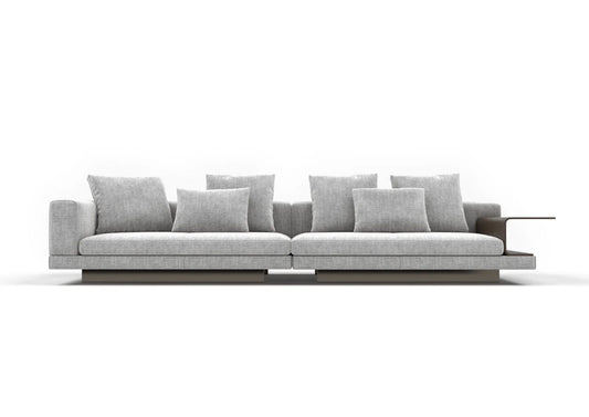 Ulric 4-Seater Fabric Sofa with Accent Table
