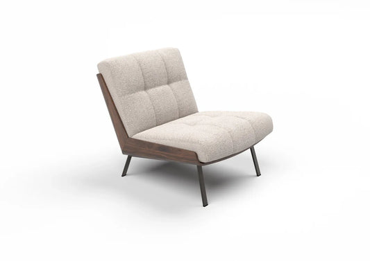 Blaise Bouclé Swivel Armless Chair