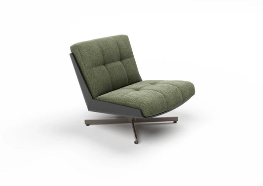 Vivienne Fabric Swivel Chair with Cross Base