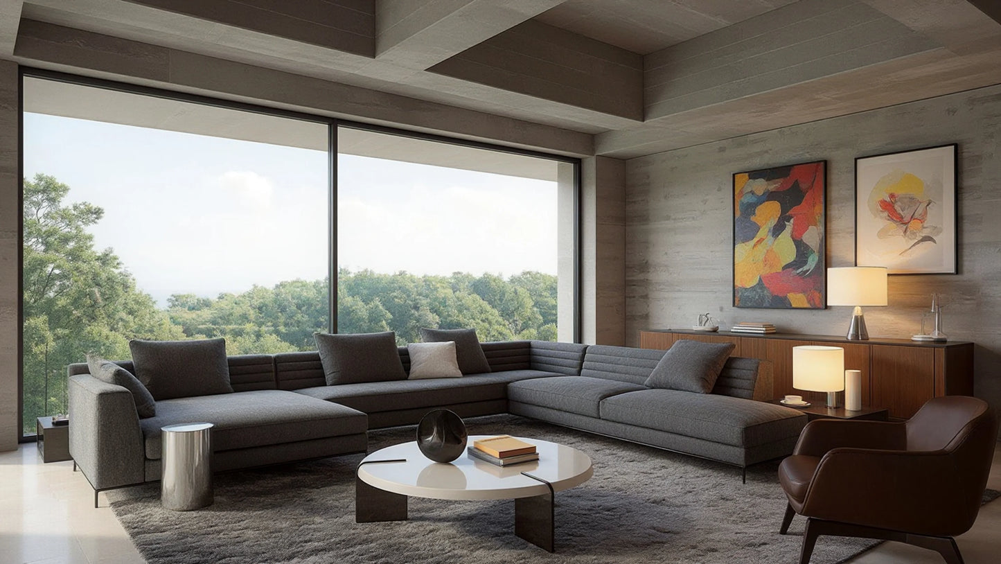 Galen 3-Seater Fabric Sofa with Chaise