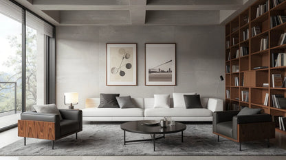 Gaynn 3-Seater Cow Leather Sofa with Chaise