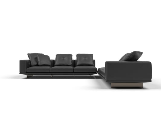 Baron 5-Seater Leather Corner Sofa