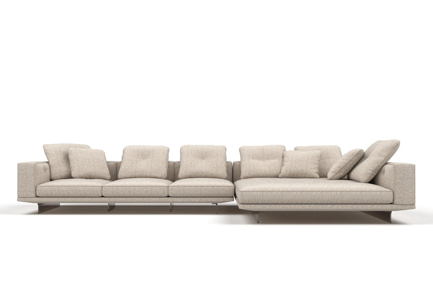 Eder 4-Seater Fabric Modular sofa with Chaise
