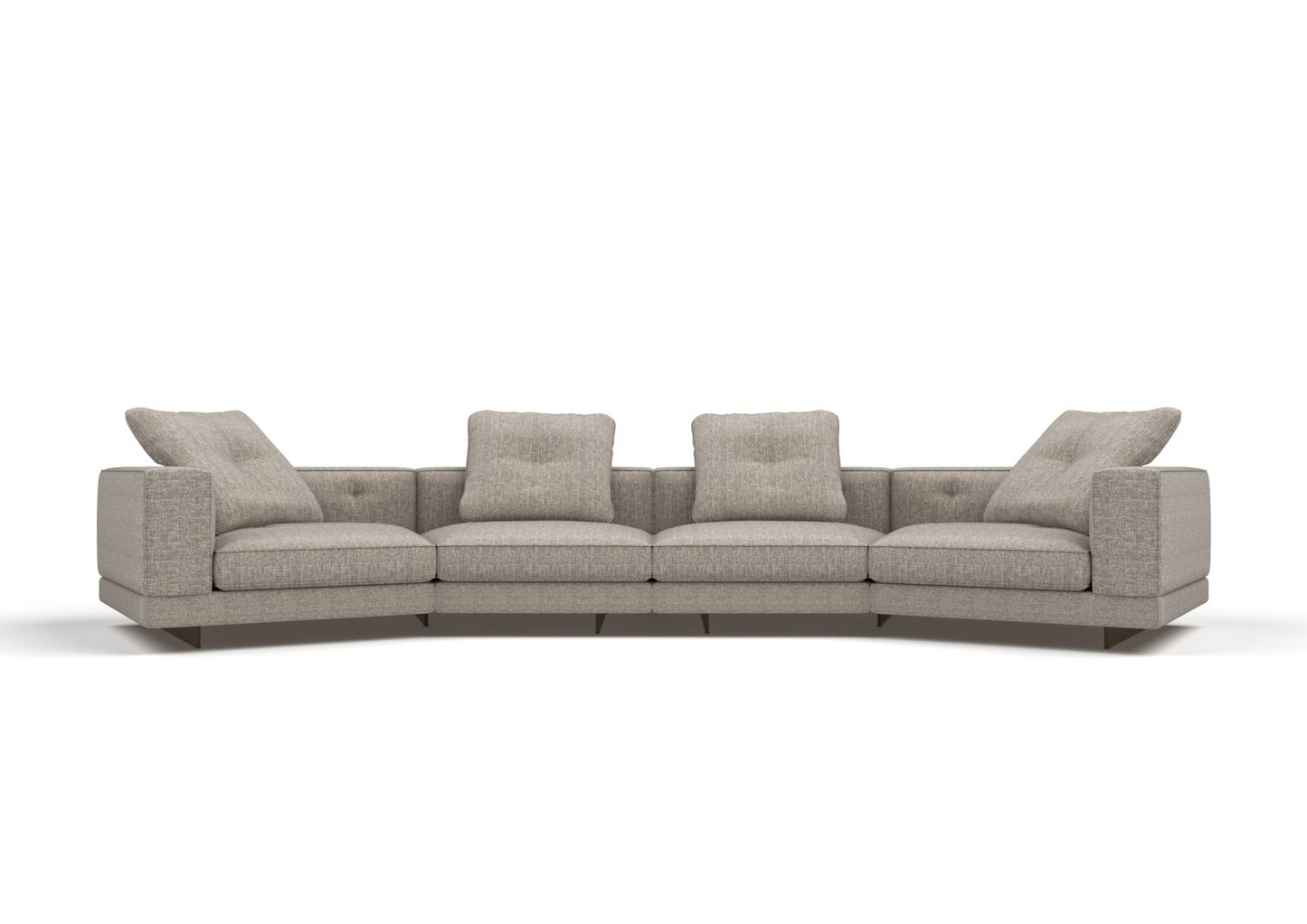 Brycen 4-Seater Fabric Curved Modular Sofa