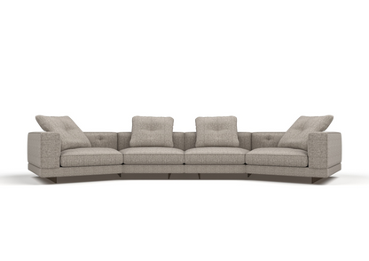 Brycen 4-Seater Fabric Curved Modular Sofa