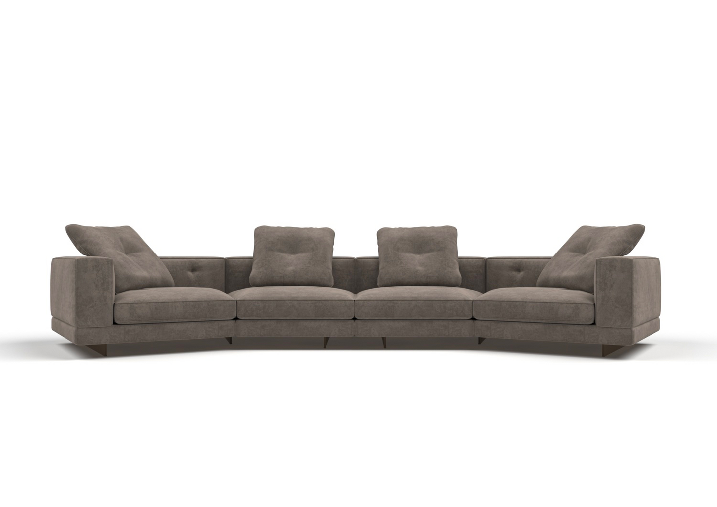 Brycen 4-Seater Fabric Curved Modular Sofa
