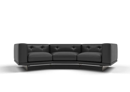 Edson 3-Seater Cow Leather Curved Modular Sofa