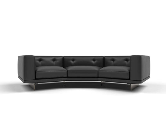 Edson 3-Seater Cow Leather Curved Modular Sofa