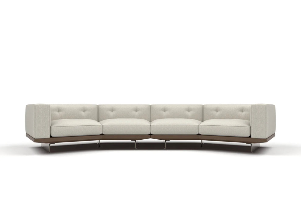 Edric 4-Seater Facbric Curved Modular Sofa
