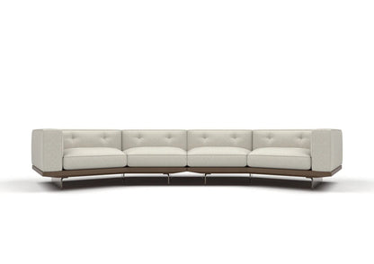 Edric 4-Seater Facbric Curved Modular Sofa